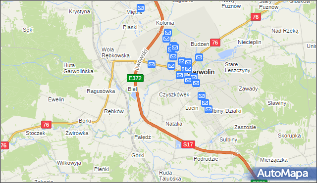 mapa Czyszkówek, Czyszkówek na mapie Targeo