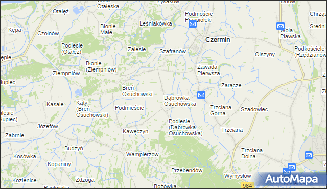 mapa Dąbrówka Osuchowska, Dąbrówka Osuchowska na mapie Targeo