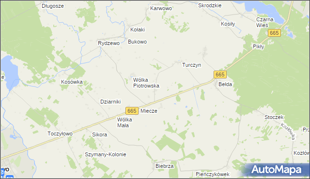 mapa Danowo gmina Rajgród, Danowo gmina Rajgród na mapie Targeo