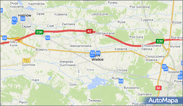 mapa Dębe Wielkie, Dębe Wielkie na mapie Targeo