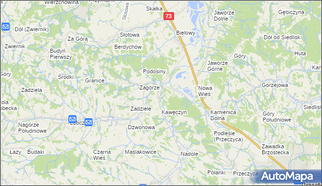 mapa Dęborzyn, Dęborzyn na mapie Targeo
