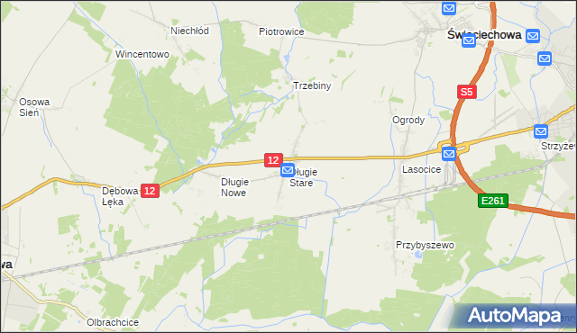 mapa Długie Stare, Długie Stare na mapie Targeo