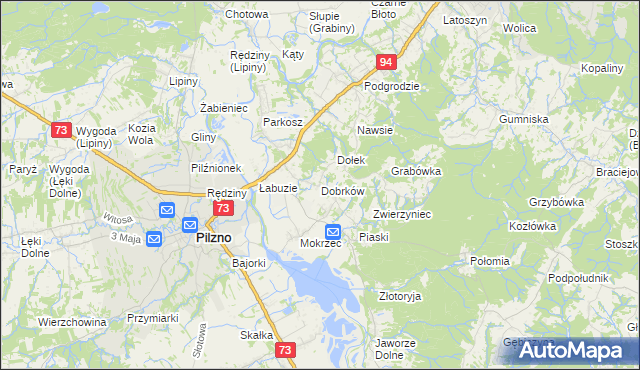 mapa Dobrków, Dobrków na mapie Targeo