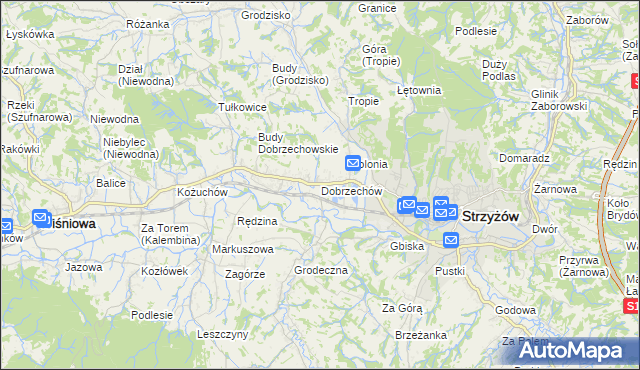 mapa Dobrzechów, Dobrzechów na mapie Targeo