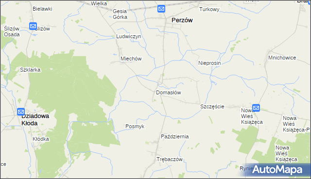 mapa Domasłów, Domasłów na mapie Targeo