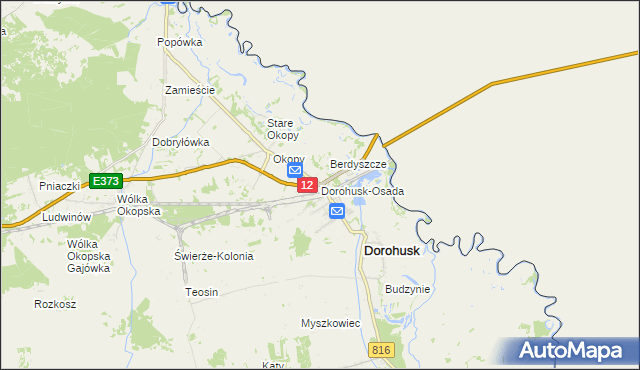 mapa Dorohusk-Osada, Dorohusk-Osada na mapie Targeo