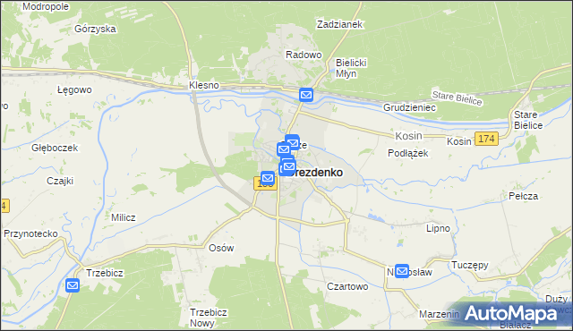 mapa Drezdenko, Drezdenko na mapie Targeo
