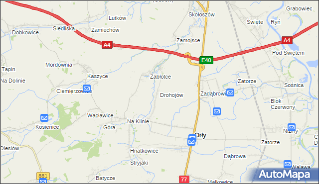 mapa Drohojów, Drohojów na mapie Targeo