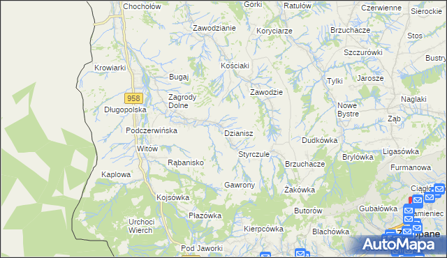 mapa Dzianisz, Dzianisz na mapie Targeo