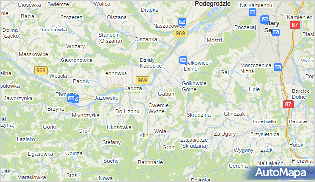 mapa Gaboń, Gaboń na mapie Targeo