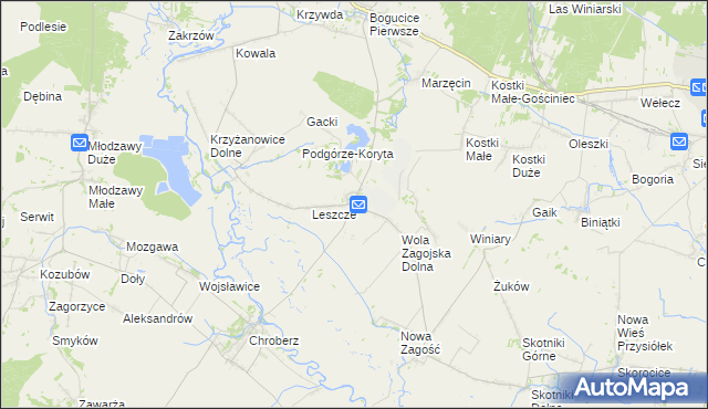 mapa Gacki-Osiedle, Gacki-Osiedle na mapie Targeo