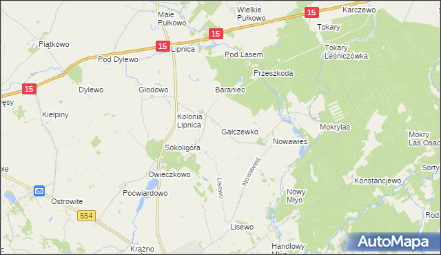 mapa Gałczewko, Gałczewko na mapie Targeo