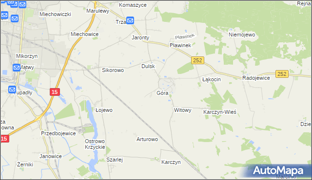 mapa Góra gmina Inowrocław, Góra gmina Inowrocław na mapie Targeo