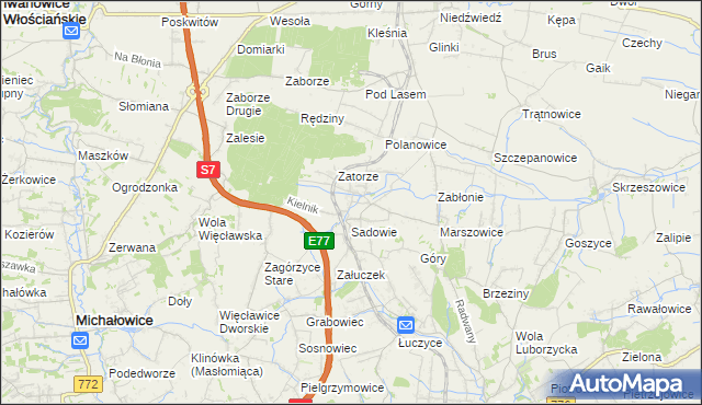 mapa Goszcza, Goszcza na mapie Targeo