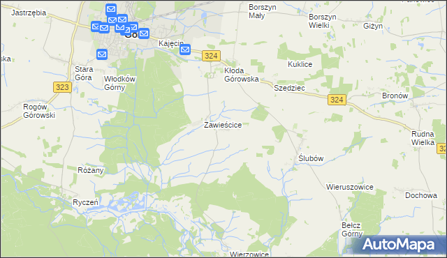 mapa Grabowno, Grabowno na mapie Targeo