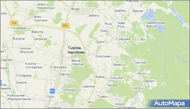 mapa Grochowe, Grochowe na mapie Targeo