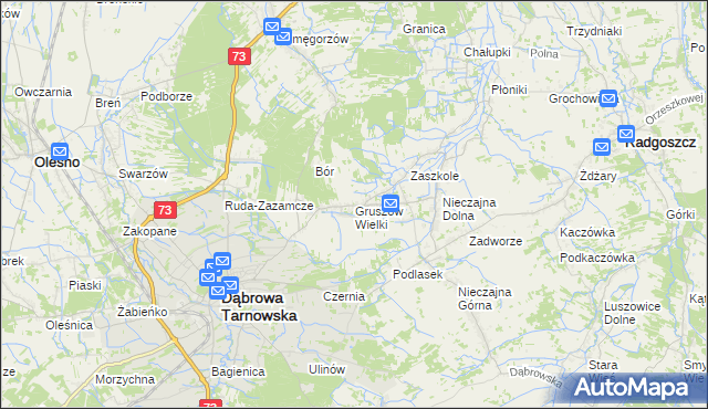mapa Gruszów Wielki, Gruszów Wielki na mapie Targeo