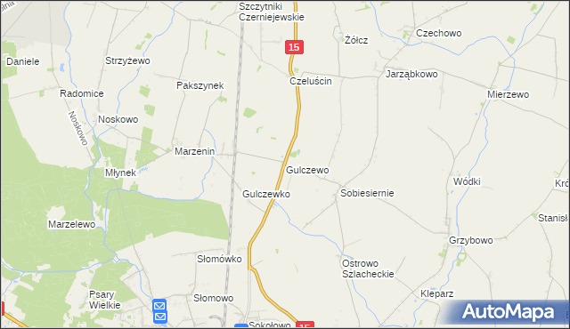 mapa Gulczewo gmina Września, Gulczewo gmina Września na mapie Targeo