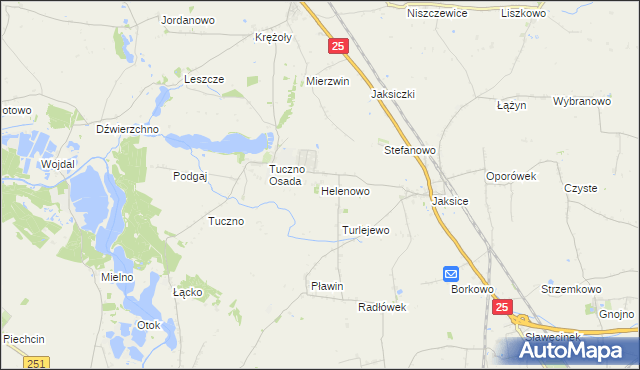 mapa Helenowo gmina Złotniki Kujawskie, Helenowo gmina Złotniki Kujawskie na mapie Targeo
