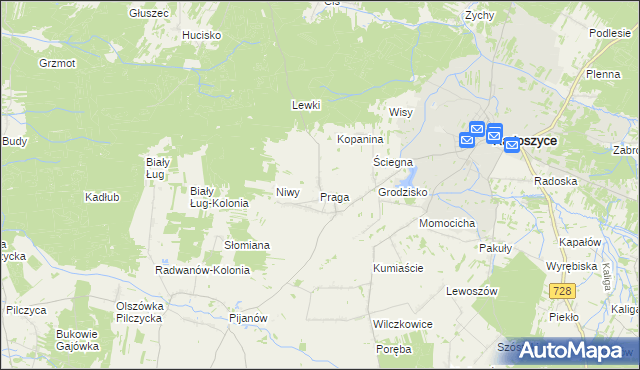 mapa Jakimowice, Jakimowice na mapie Targeo