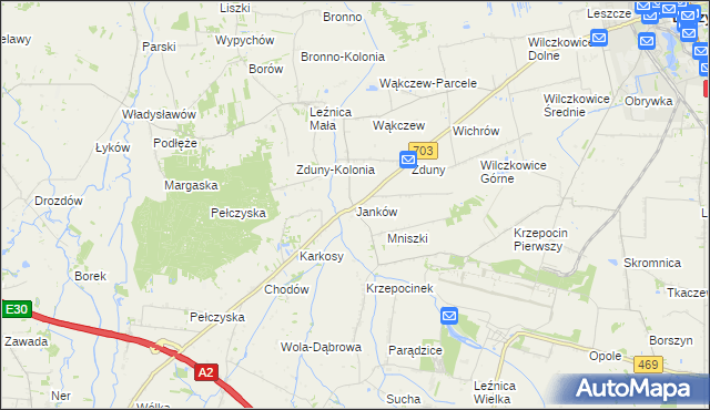 mapa Janków gmina Łęczyca, Janków gmina Łęczyca na mapie Targeo