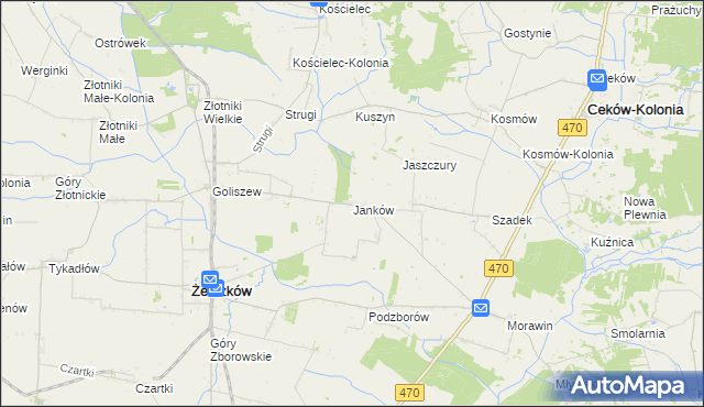 mapa Janków gmina Żelazków, Janków gmina Żelazków na mapie Targeo