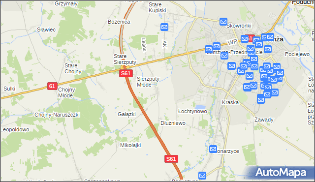 mapa Jarnuty gmina Łomża, Jarnuty gmina Łomża na mapie Targeo