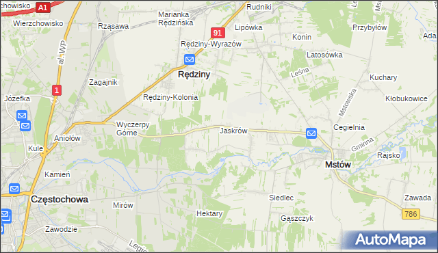 mapa Jaskrów, Jaskrów na mapie Targeo