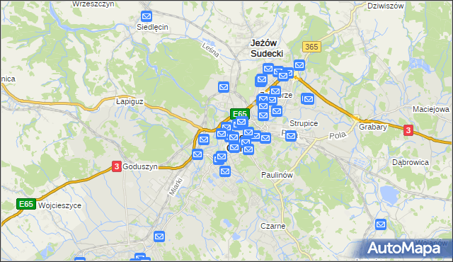mapa Jelenia Góra, Jelenia Góra na mapie Targeo