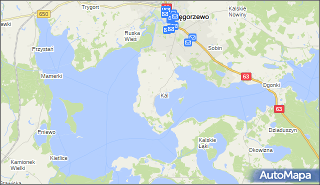 mapa Kal, Kal na mapie Targeo