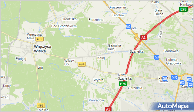 mapa Kalej, Kalej na mapie Targeo