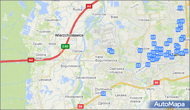 mapa Kępa Bogumiłowicka, Kępa Bogumiłowicka na mapie Targeo