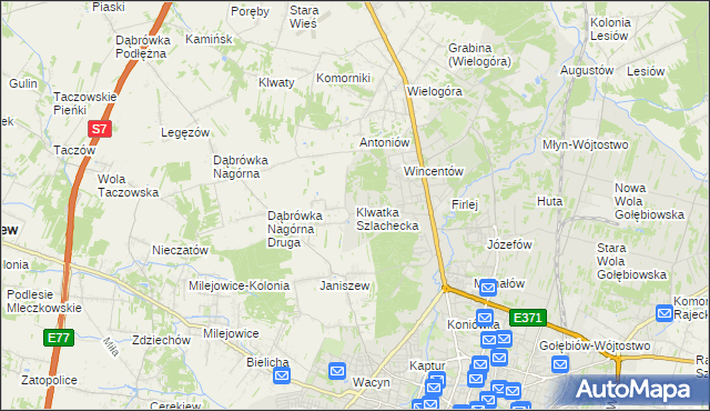 mapa Klwatka Szlachecka, Klwatka Szlachecka na mapie Targeo