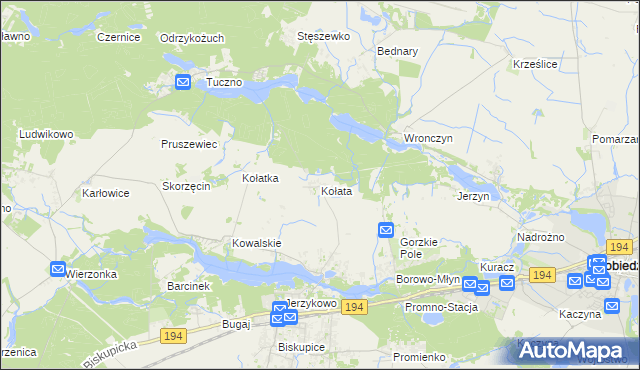 mapa Kołata, Kołata na mapie Targeo