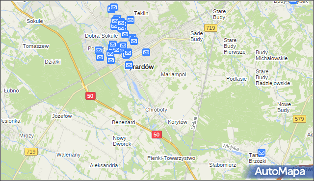 mapa Korytów A, Korytów A na mapie Targeo