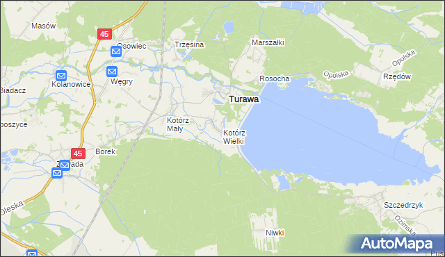 mapa Kotórz Wielki, Kotórz Wielki na mapie Targeo