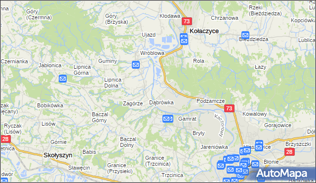 mapa Krajowice, Krajowice na mapie Targeo