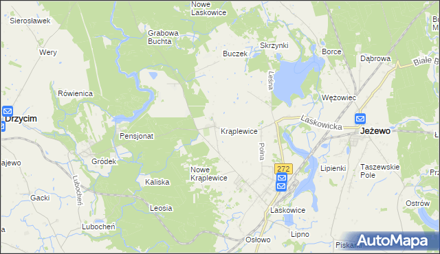 mapa Krąplewice, Krąplewice na mapie Targeo