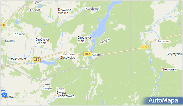 mapa Kujan, Kujan na mapie Targeo