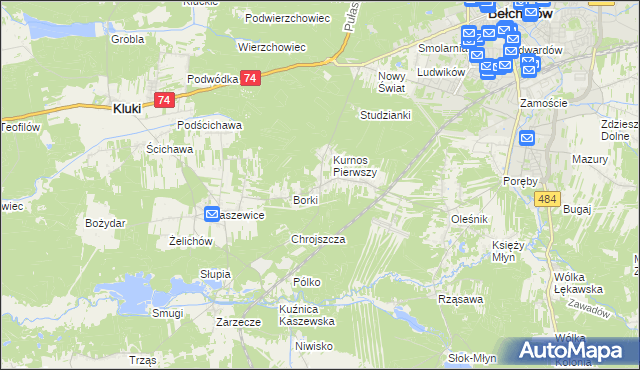 mapa Kurnos Drugi, Kurnos Drugi na mapie Targeo