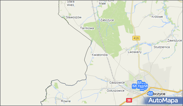 mapa Kwiatoniów, Kwiatoniów na mapie Targeo