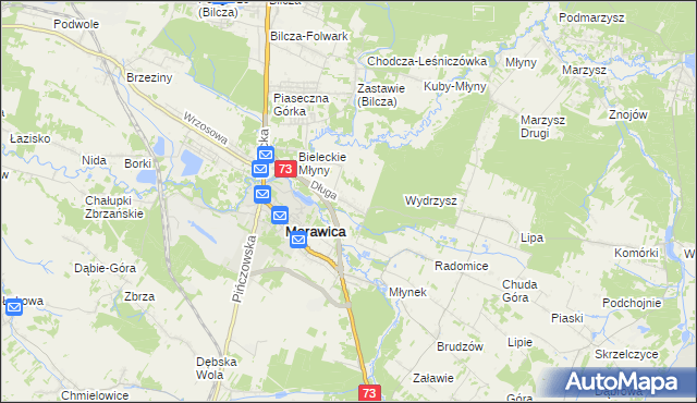 mapa Łabędziów, Łabędziów na mapie Targeo