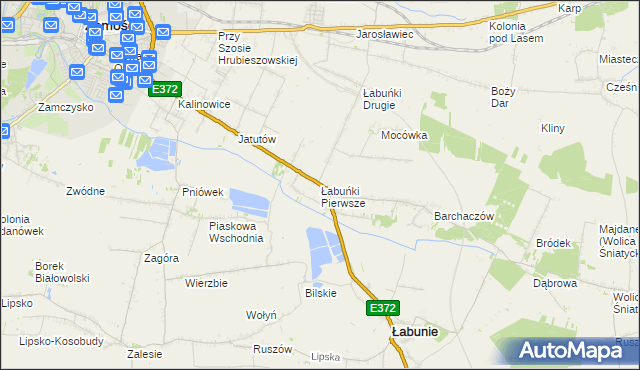 mapa Łabuńki Pierwsze, Łabuńki Pierwsze na mapie Targeo