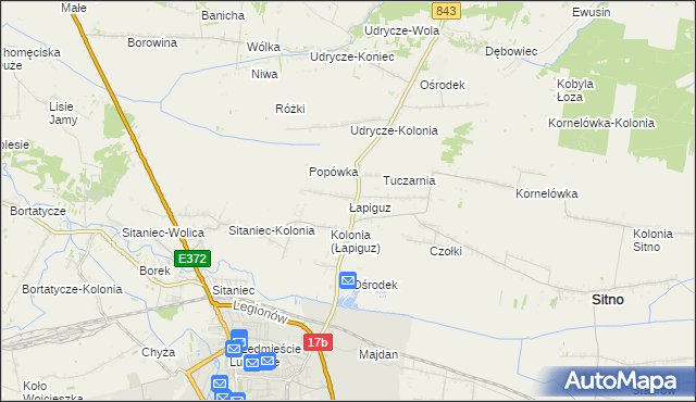 mapa Łapiguz, Łapiguz na mapie Targeo