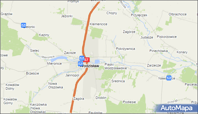 mapa Laskowa gmina Wodzisław, Laskowa gmina Wodzisław na mapie Targeo