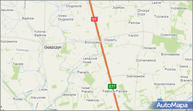 mapa Lekarcice Stare, Lekarcice Stare na mapie Targeo