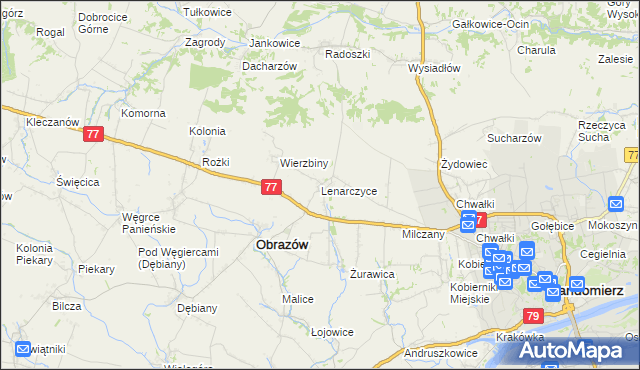 mapa Lenarczyce, Lenarczyce na mapie Targeo