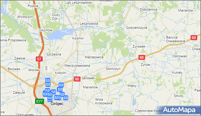mapa Lisówek gmina Grójec, Lisówek gmina Grójec na mapie Targeo