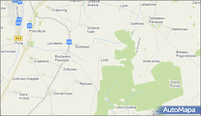 mapa Łódź gmina Piaski, Łódź gmina Piaski na mapie Targeo
