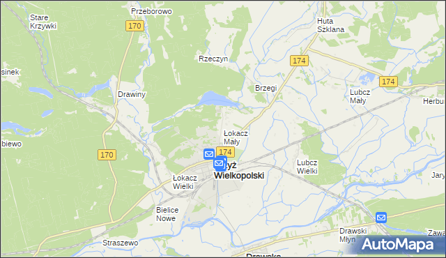 mapa Łokacz Mały, Łokacz Mały na mapie Targeo